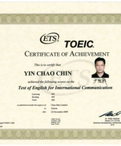 TOEIC certificate